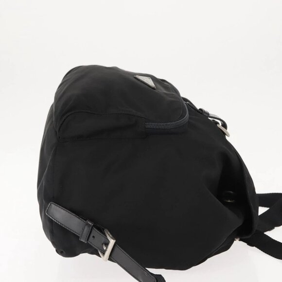 PRADA Backpack Nylon Black Silver Auth 121320 main image 7